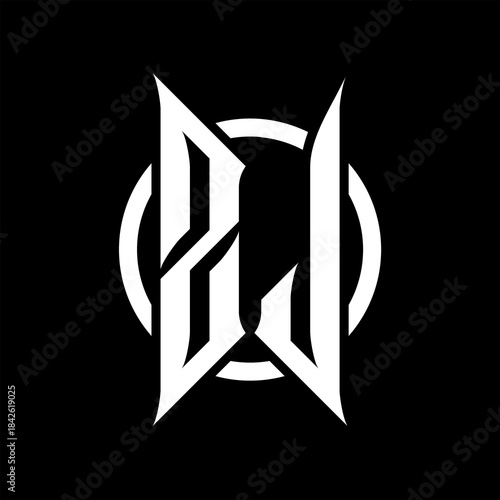 ZJ Monogram Logo on Black Background