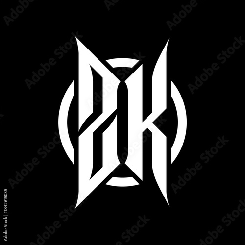 ZK Monogram Logo on Black Background