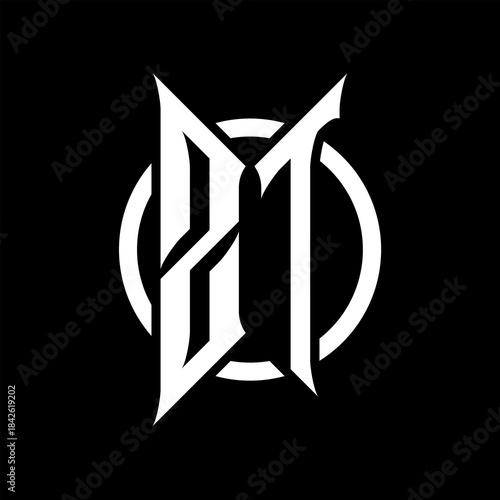 ZT Monogram Logo on Black Background