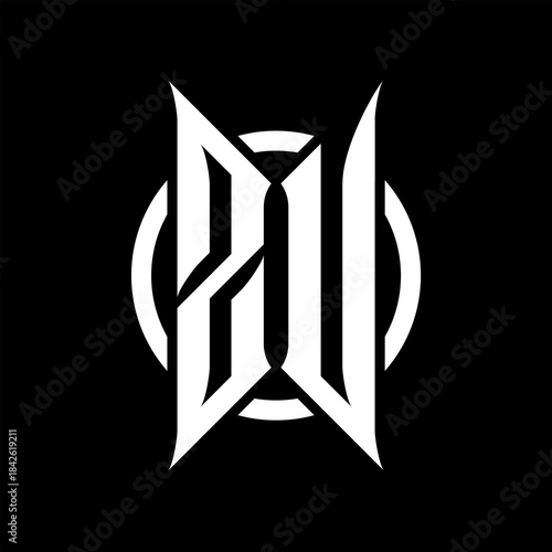 ZU Monogram Logo on Black Background