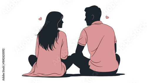 Harmony in Silhouette: A tender moment captured as a couple shares a quiet connection, their silhouettes silhouetted against a backdrop of love and affection.