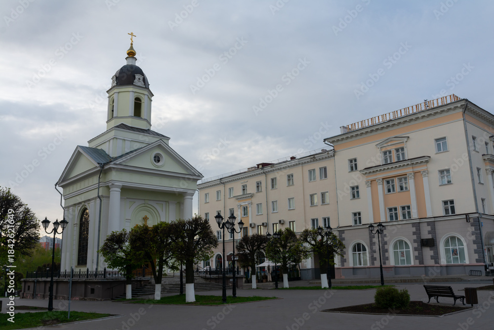 Fototapeta premium The Church of the Nativity of Christ on Republic Square in Cheboksary