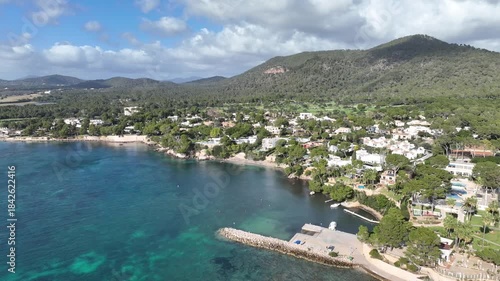 Aerial view, Spain, Balearic Islands, Mallorca, Capdepera, Cuevas de Arta and Platja de Canyamel