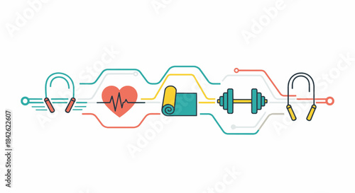 Medical Heartbeat Fitness Line