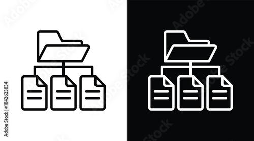 classification Two-tone version in black and white background