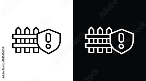 containment Two-tone version in black and white background