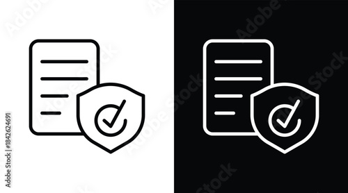 compliance Two-tone version in black and white background