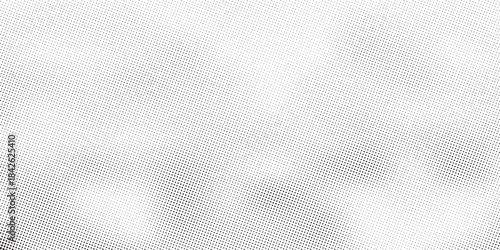 Set of halftone dots gradient pattern texture isolated on white background. Straight dotted spots using halftone circle dot raster texture. Vector blot half tone collection.