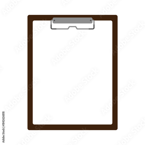 clipboard with blank paper vector 