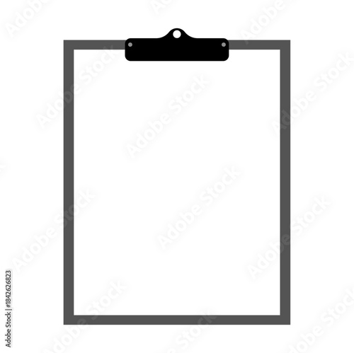 clipboard with blank paper vector 