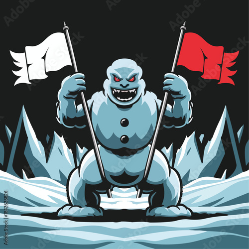 Abstract geometric composition with vibrant color palette