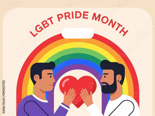 Vector illustration celebrate lgbt pride month