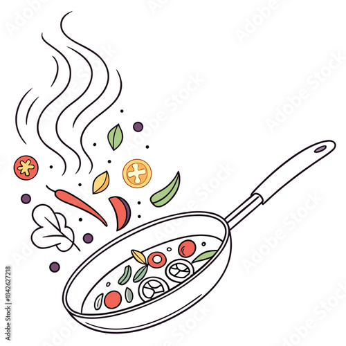 Non-Stick Fry Pan – Modern Cooking Utensil, Kitchenware Tool and Culinary Cookware Design