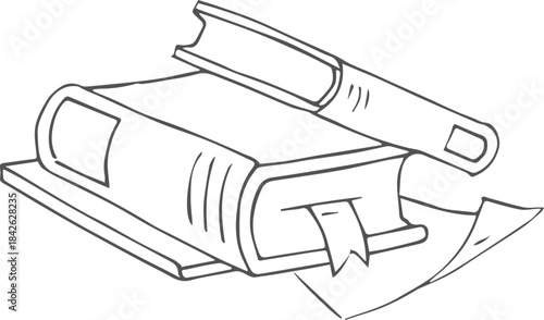 A book is on top of another book