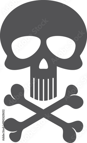 A skull with a cross on it