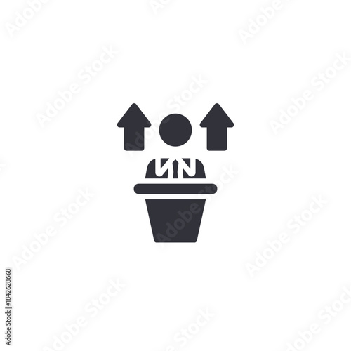 Skill improvement icon representing personal growth, capability enhancement, productivity increase, and self development mindset.