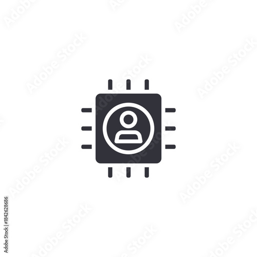 Digital identity icon symbolizing personal branding, online profile, self reputation, and digital presence management.