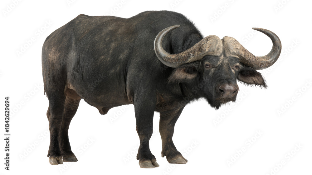 Obraz premium African Buffalo Isolated