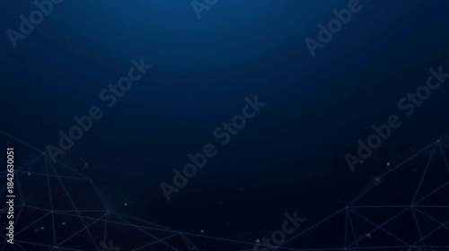 Dark blue background with faint network connections and nodes visible