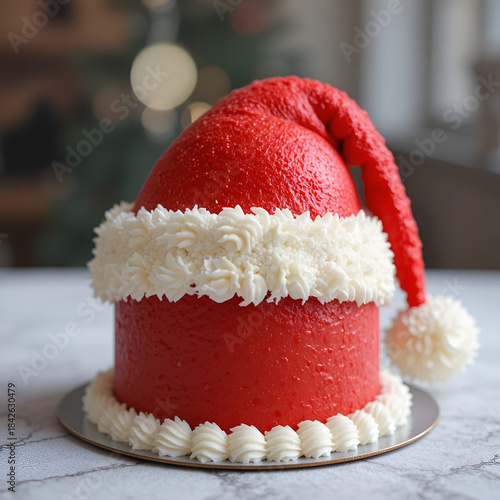 christmas cake on a white background