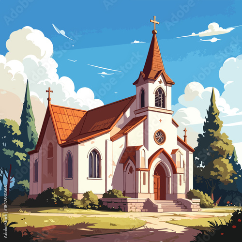 Religious Church Illustration 