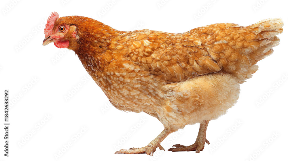 Fototapeta premium Brown Chicken Isolated