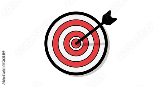 Arrow hitting the center of a bullseye target, representing accuracy and success
