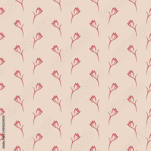 Rose abstract seamless pattern isolated on color background