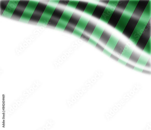 White background with stripes green and black