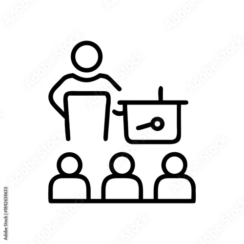 Training seminar icon. Illustration vector
