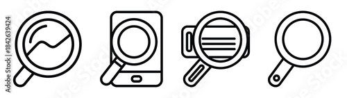 research line editable vector icon set. back to school outline icons.