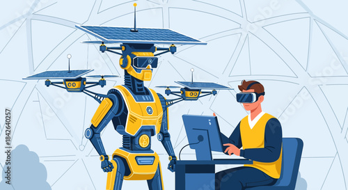 Futuristic collaborative design between a human and a robot using virtual reality technology