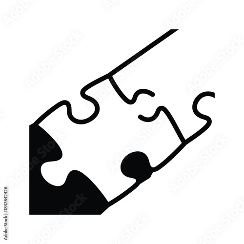 Puzzle piece being placed