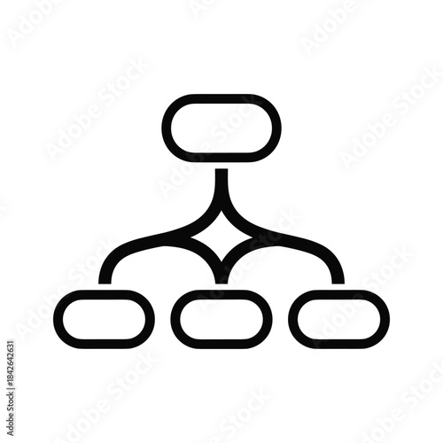 Simple organizational chart diagram
