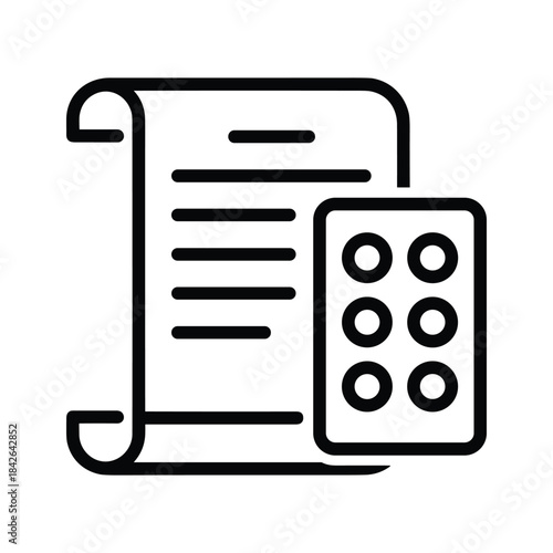 Document with remote control icon