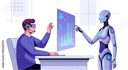 Human and AI partnership for future technological advancement in business analysis and data
