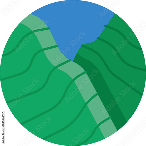 Stylized depiction of a mountain, representing Vietnam’s natural landscapes.