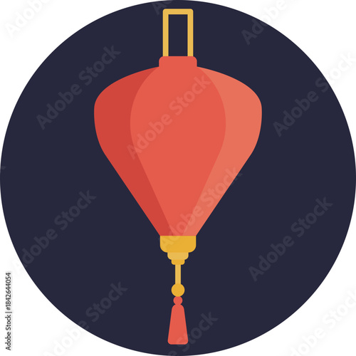 Traditional Vietnamese lantern, often made of silk, used for decoration and festivals.