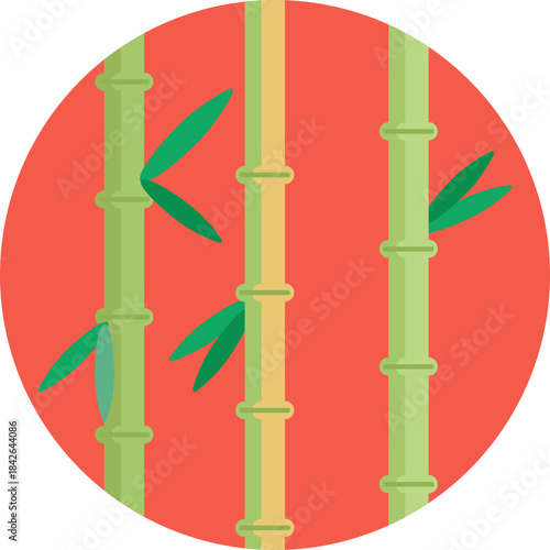 A tall, slender bamboo stalk with leaves, symbolizing Vietnam’s natural landscape and culture.