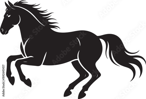 black horse vector illustration