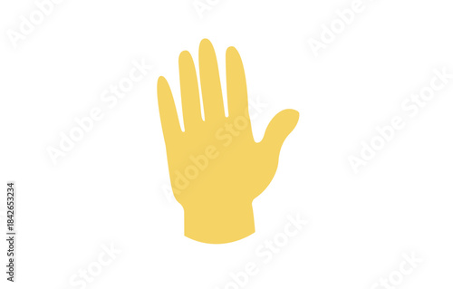 hand high five raised in the air palm finger emoji symbol sign icon vector illustration isolated flat