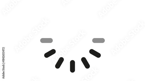 Minimal Loading Spinner Animation On White Background.