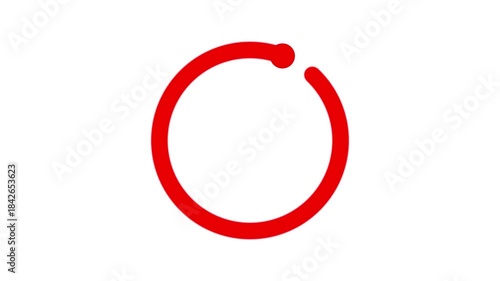 Red Stop, Ban, Cancel, Do Not Sign Animation On White Background.