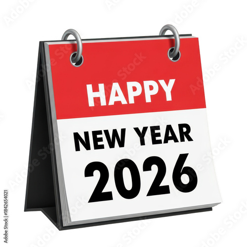 Happy new year 2026 calendar display