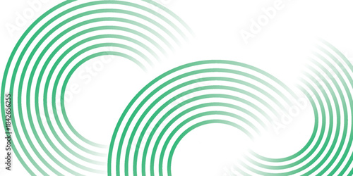 Green white abstract background overlap layer on bright space with circles effect decoration. Graphic design element stripes concept for flyer, card, or brochure cover. vector illustration