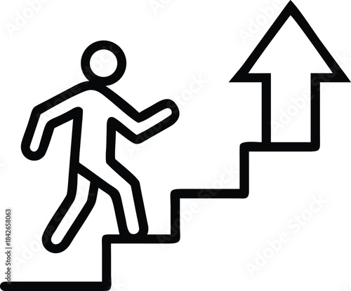 career growth skills person clmbing stair 