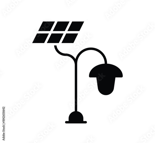 Solar Energy Lamp with Photovoltaic Panel for Sustainable Outdoor Lighting