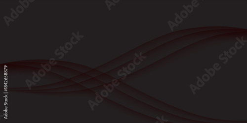 black cloth background abstract with soft waves.
