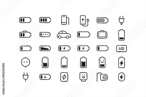 Power and Energy Indicator Symbol Set for Devices, Interfaces, and Smart Systems