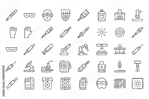 Laser, welding, and machining symbols for industrial workflow design